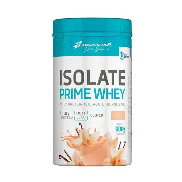 Whey protein isolate prime whey baunilha900g bodyaction