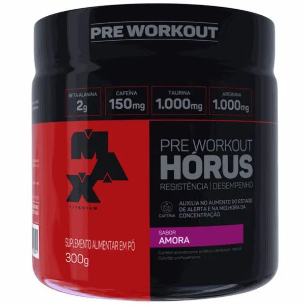 Horus pote 300g sabor amora max titanium
