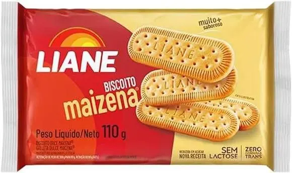 Biscoito de maizena sem lactose 110g chocolate liane