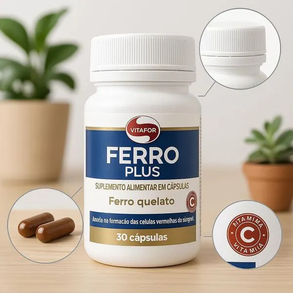 Ferro plus 30 cápsulas 500mg vitafor