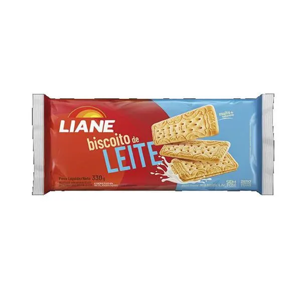 Biscoito  leite s/lactose 330g liane