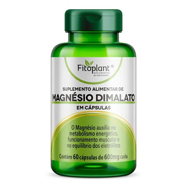 Magnésio dimalato 650mg 60 caps fitoplant