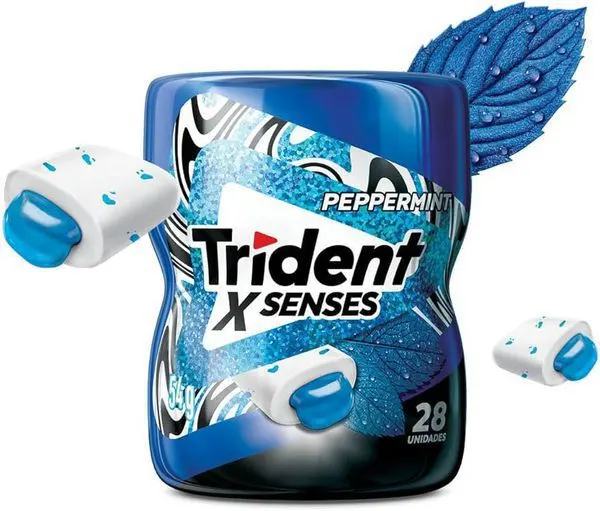 Trident hortelã mondelez  54g c/28 un