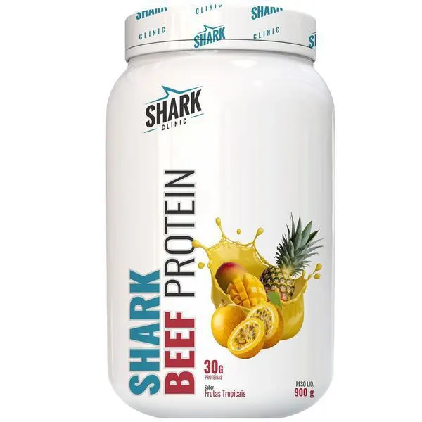 Whey beef protein frutas tropicais shark pro 900g