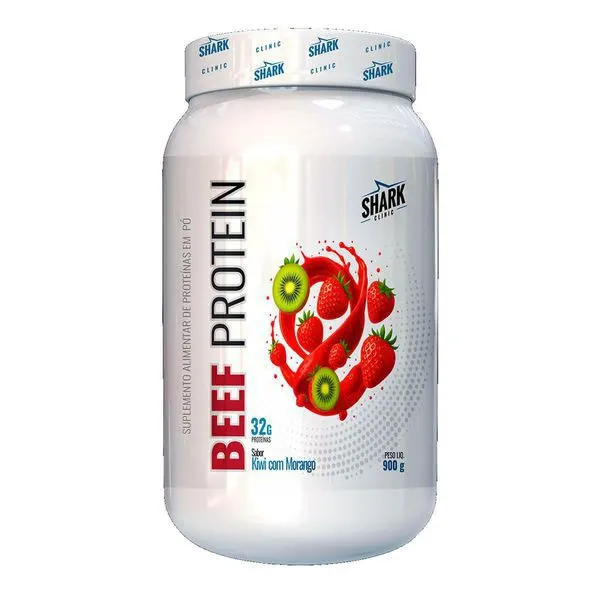Whey beef protein kiwi com morango shark pro 900g
