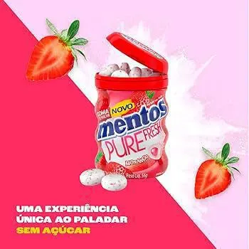 Mentos pure  fresh - morango 56g