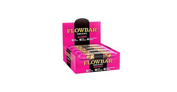 Barra nuts flowbar goji berry 20g zero açucar sem glúten