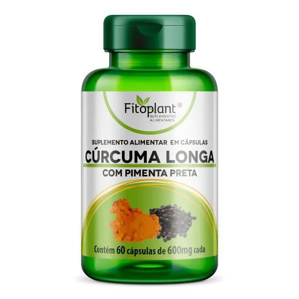 Cúrcuma com pimenta 600mg 60 caps fitoplant