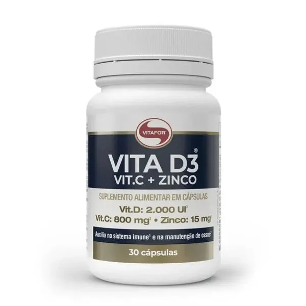 Vita d3 + c + zinco 30 capsulas 1000mg