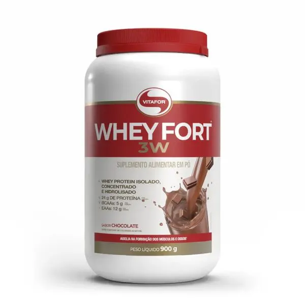 Whey fort 3w pote 900g chocolate