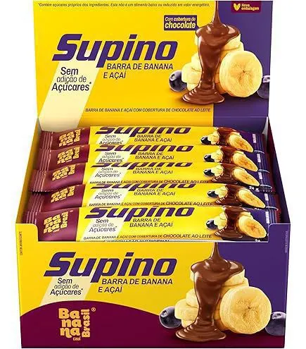 Barra supino banana e açai supino 24g