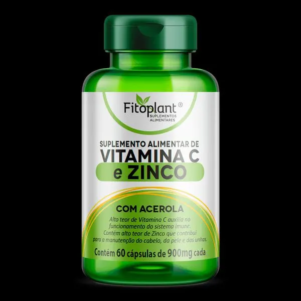 Vitamina c e zinco 900mg 60caps fitoplant
