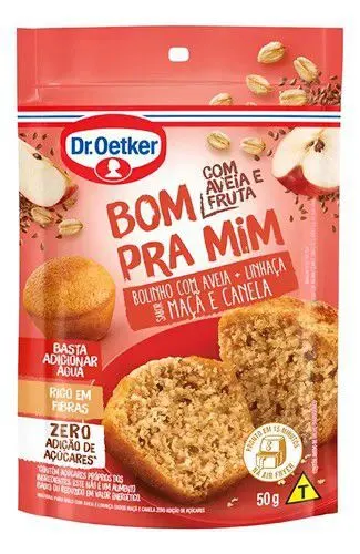 Mistura p/ bolo oetker 50gr maçã aveia zero