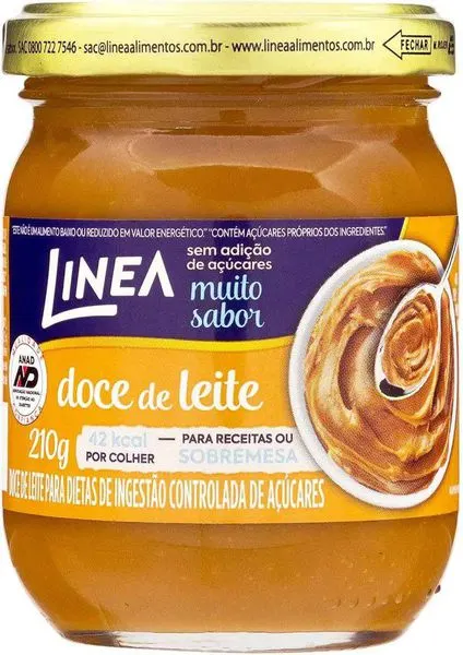Doce de leite zero linea 210g