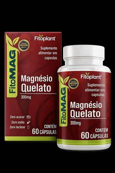 Magnésio quelato softgel 1450mg 60 caps fitoplant