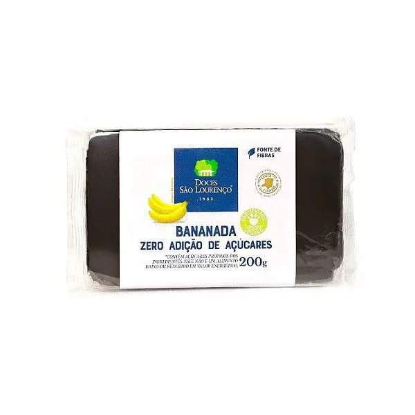 Bananada zero açúcar s/g 200g doces são lourenço
