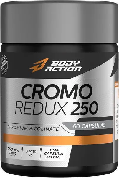 Cromo redux picolinato de cromo 250mcg 60 caps bodyaction