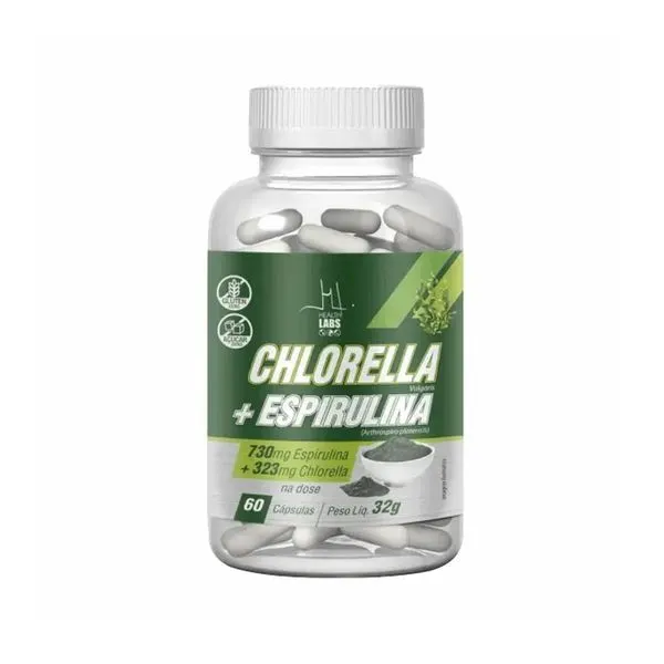 Chlorella + espirulina  60 caps health labs