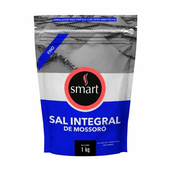 Sal marinho integral fino 1kg smart