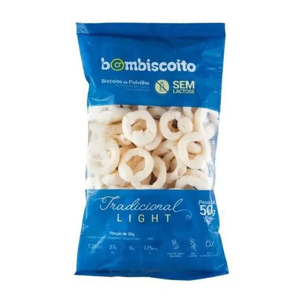 Biscoito polvilho light 50g bom biscoito
