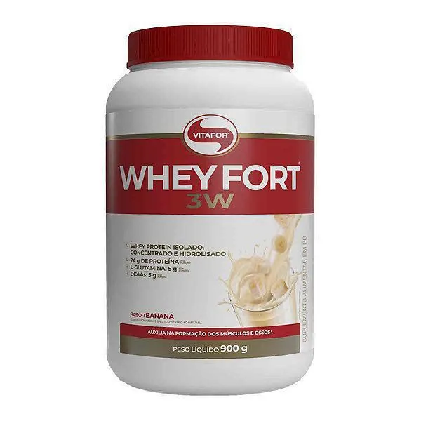 Whey fort 3w pote 900g banana